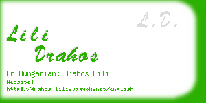 lili drahos business card